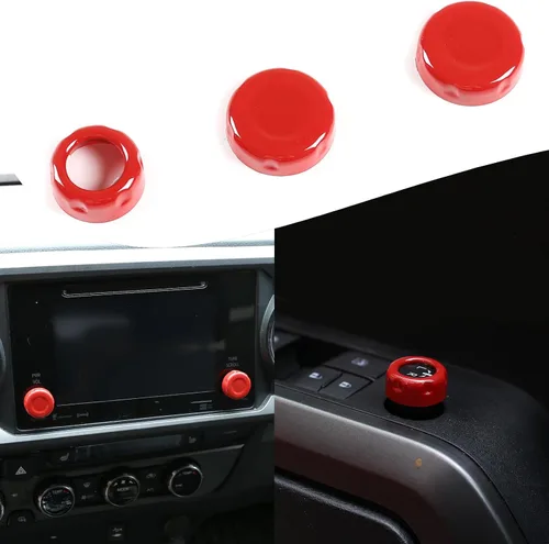 Miniatura 8 de Lcojicep Cubierta circular de botón de volumen para consola central de automóvil compatible con Tacoma 2015-2022, accesorios de decoración de ABS