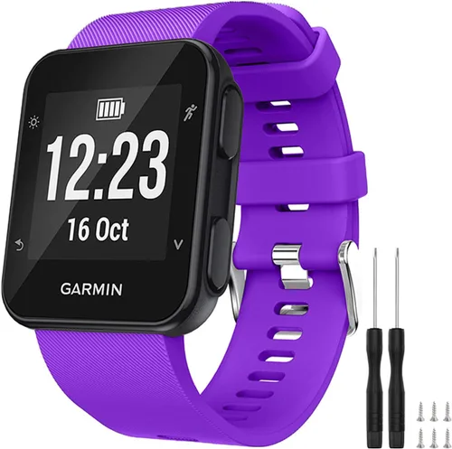 Miniatura 18 de GVFM banda compatible con Garmin Forerunner 35, silicona suave correa de repuesto para reloj inteligente Garmin Forerunner 35, se ajusta a muñeca