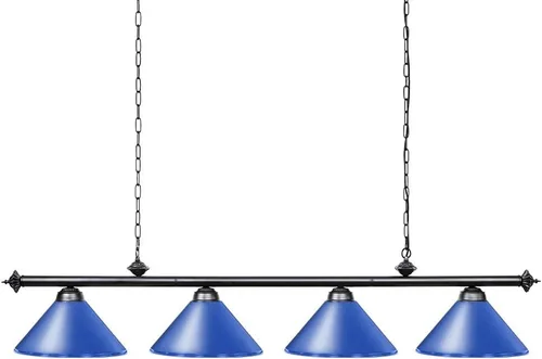 Wellmet Lámpara de mesa de billar – 4 luces colgantes de techo con pantallas de metal mate, ideal para mesas de 7 a 9 pies, sala de juegos, bar