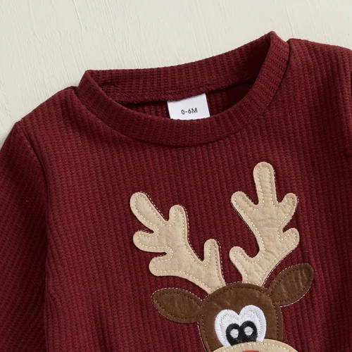Miniatura 73 de Conjunto de camisa larga y divertida para bebé niño y niña, ropa de primera Navidad, 6, 12, 18, 24 meses, 2T