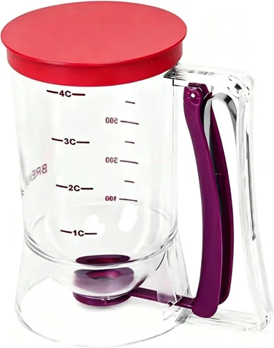 Miniatura 10 de BBSTARZ Separador de masa para magdalenas, crepes, galletas, pasteles, gofres y crema. Separador de masa y crema. Vaso medidor para horneado. rojo