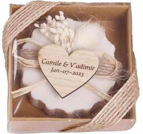 Miniatura 16 de Paquete de 10 decoraciones para baby shower de Happy Times Favors, regalos para baby shower, jabón mini vegano personalizado hecho a mano con aroma