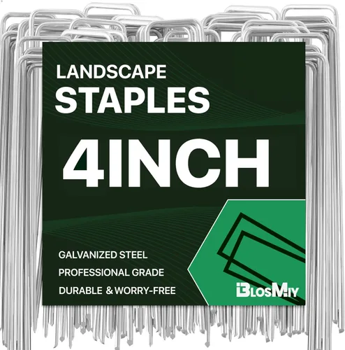 Miniatura 8 de Grapas para Paisajismo de 6 pulgadas, Grapas para Césped Galvanizadas Calibre 11, Estacas de Jardín Resistentes para Asegurar sin Esfuerzo Tela