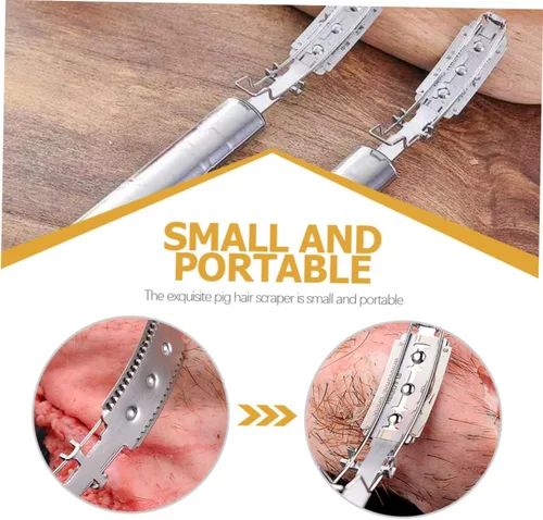 Miniatura 4 de HOMSFOU 2 unids herramienta de afeitar de cocina herramienta de mano de acero inoxidable raspador herramientas rebanador de pan cocina carne cerdo