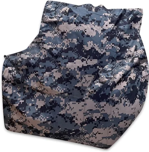 Miniatura 184 de Posh Beanbags - Sillón puff grande, 38 pulgadas, color azul rey sólido Nylon suave - Azul real
