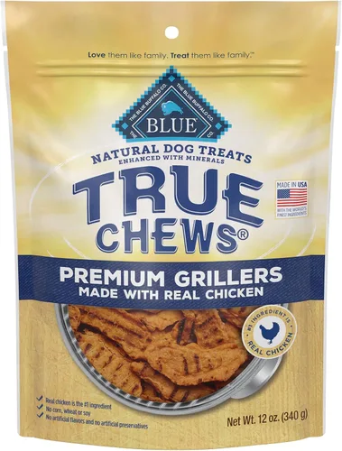 Miniatura 13 de Blue Buffalo True Chews Premium Grillers - Golosinas para perros, fabricadas en los Estados Unidos con ingredientes naturales, bistec, bolsa de 20