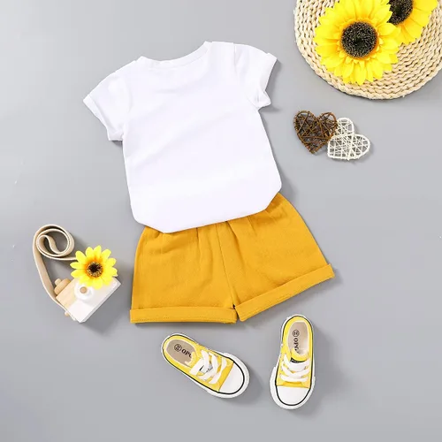 Miniatura 3 de YOUNGER TREE - Conjunto de camiseta y pantalones cortos de lino con cinturón, diseño de sandía