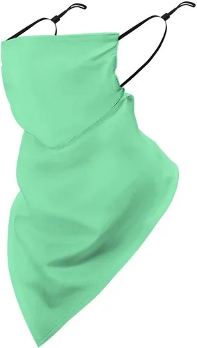 Bufanda de protección solar UV, bufanda triangular reutilizable con lazo para las orejas
