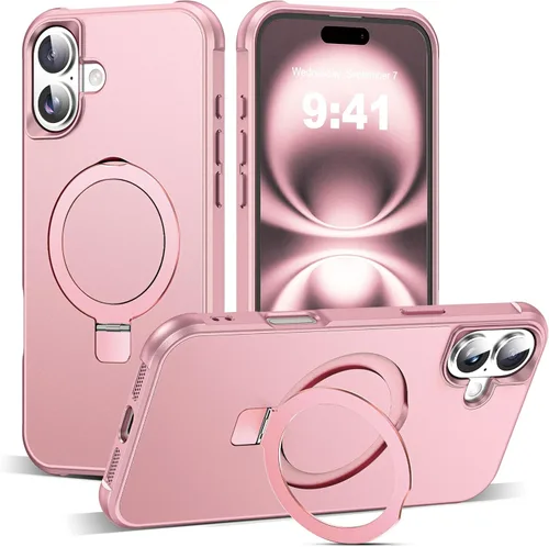 Miniatura 104 de SKYLMW – Funda compatible con iPhone 12 Pro Max y iPhone 13 Pro Max con soporte magnético invisible tipo anillo, fundas translúcidas para teléfonos