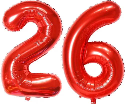 Miniatura 45 de Globo de helio rojo del número 10 de 40 pulgadas, autosellado para decoración de fiesta de cumpleaños y decoración de fiesta de aniversario (rojo 10)