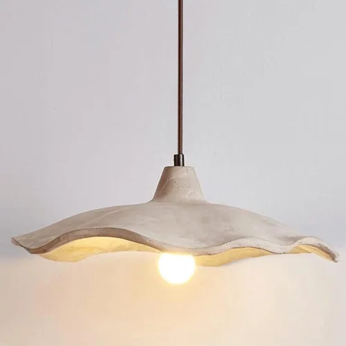 Nordic Large Pendant Lights, Modern Gray Concrete Shade Hanging Pendant Lamp, Vintage Farmhouse Industrial Chandelier for Kitchen Island Dining Room