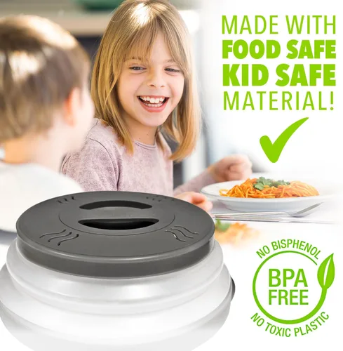 Miniatura 8 de Tapa magnética para microondas Hover Cover con agarre magnético de alta potencia, el agarre magnético más fuerte, tapa de alimentos plegable de 12