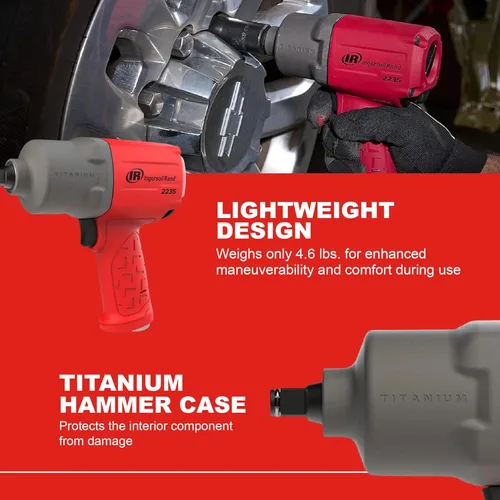 Miniatura 3 de Ingersoll Rand 2235TiMAX-R - Llave de impacto neumática de 1/2 pulgada, diseño ligero de 4.6 libras, potente salida de par de torsión de hasta 1350