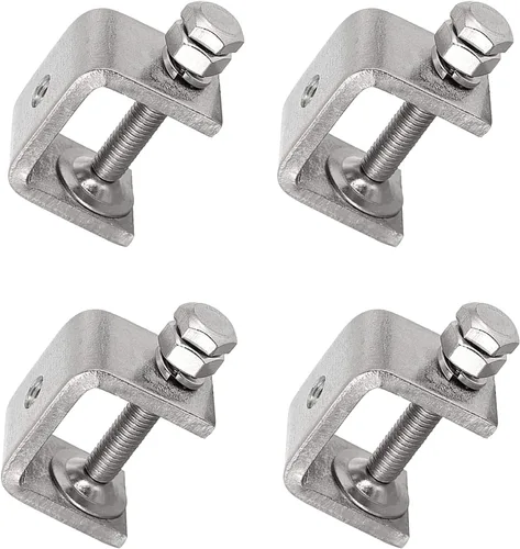 Miniatura 7 de Abrazadera C de acero inoxidable 304 de 2.559 in resistente abrazadera C para carpintería edificio de tigre, abrazadera ajustable de apertura