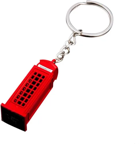Miniatura 4 de Toyvian Juego de 4 llaveros temáticos de Londres, autobús, cabina telefónica, recuerdos británicos para decoración