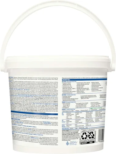Miniatura 8 de Clorox Healthcare Toallitas desinfectantes limpiadoras de peróxido de hidrógeno, 12 x 11 pulgadas, cubo, 185 unidades (el paquete puede variar)