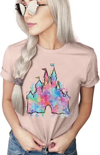 Miniatura 5 de LUKYCILD Magic Castle Shirt Cute Graphic Short Sleeve T-Shirt Casual Holiday Vacation Tops