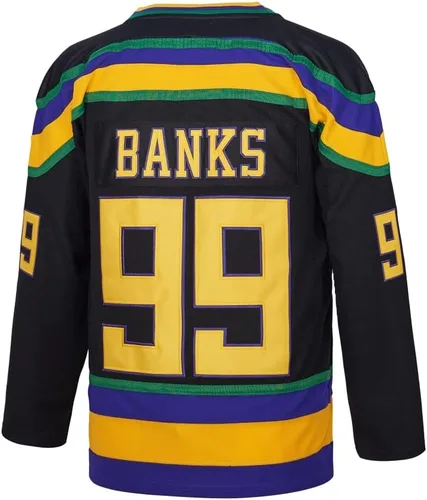 Miniatura 3 de D-5 Camiseta Mighty Ducks #33 Goldberg #66 Bombay #96 Conway #99 Banks Jersey, camiseta de hockey sobre hielo para hombre, S-XXXL