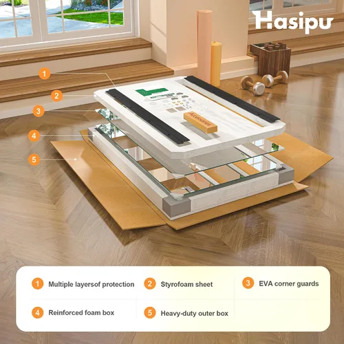 Miniatura 9 de Hasipu 3 piezas de espejos para gimnasio en casa de 48''x24'', espejos grandes de cuerpo entero montados en la pared para yoga, baile, fitness