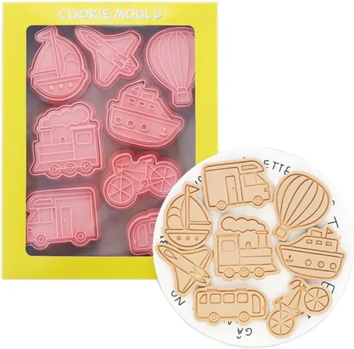 Miniatura 21 de 8 Piezas Moldes de Galletas de la Estatua de la Libertad para Hornear Moldes de Galletas, Prensa Torre Eiffel, Juego de Moldes de Galletas