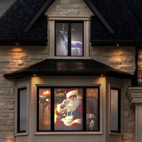 Miniatura 5 de Pantalla de proyección trasera holográfica de 44 x 76 pulgadas: pantalla de proyector plegable para interiores y exteriores, decoración de ventana