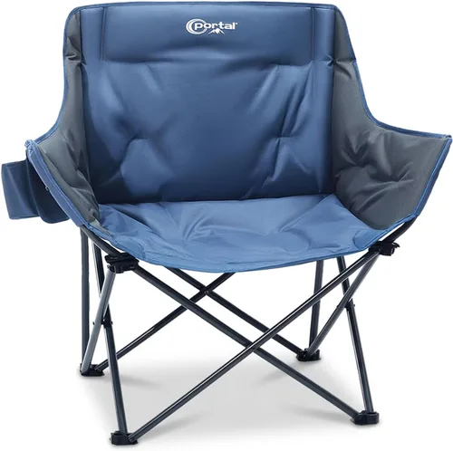 Miniatura 15 de Portal 32" Oversized Camping Chair, Foldable Heavy Duty 350 lb Padded Ergonomic Seat for Big & Tall Adults, Pinch-Free Extra Wide Design Featuring