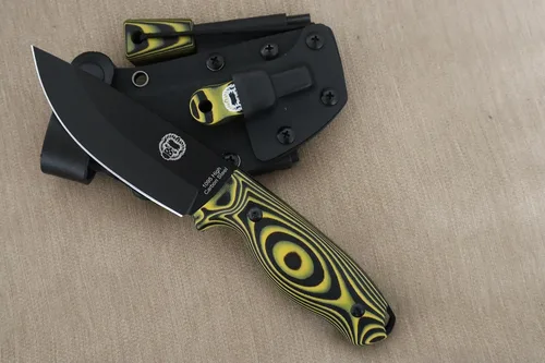 Miniatura 6 de Holtzman's Gorilla Survival Bloodline - Cuchillo de supervivencia de hoja fija de espiga completa con funda Kydex (verde) - Acero de alto carbono
