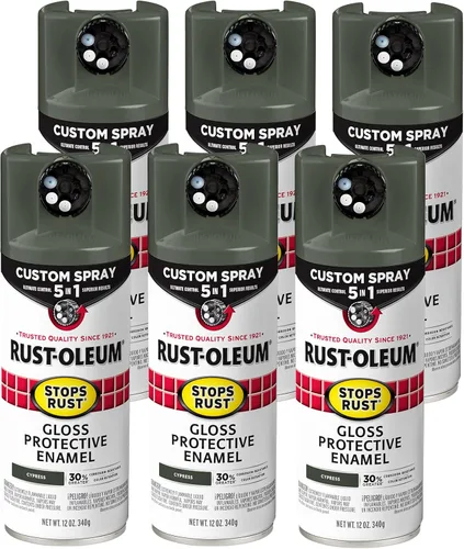 Miniatura 92 de Rust-Oleum 376855 - Pintura en aerosol antióxido personalizada 5 en 1, 12 onzas, color negro mate, (paquete de 1)