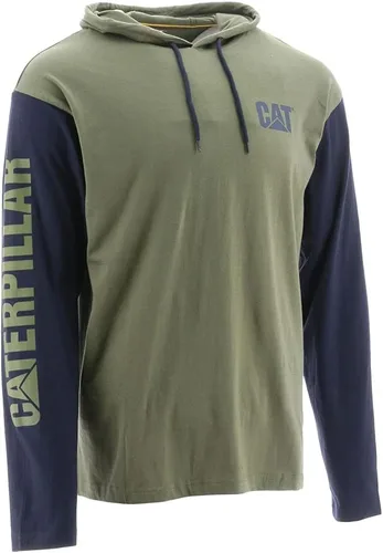 Miniatura 13 de Caterpillar Camisas largas con capucha para hombre con protección UPF 50, control de humedad y logotipo de gato en la manga