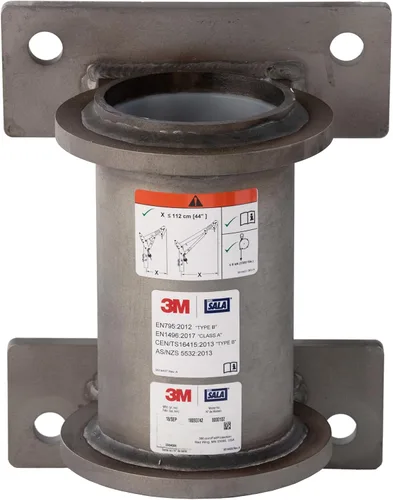 Miniatura 2 de 3M DBI-SALA 8000102 Base de montaje en pared para espacios confinados Acero inoxidable