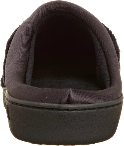 Miniatura 3 de Isotoner pantuflas tipo zueco con puño de satén, de algodón con bucles finos para mujer