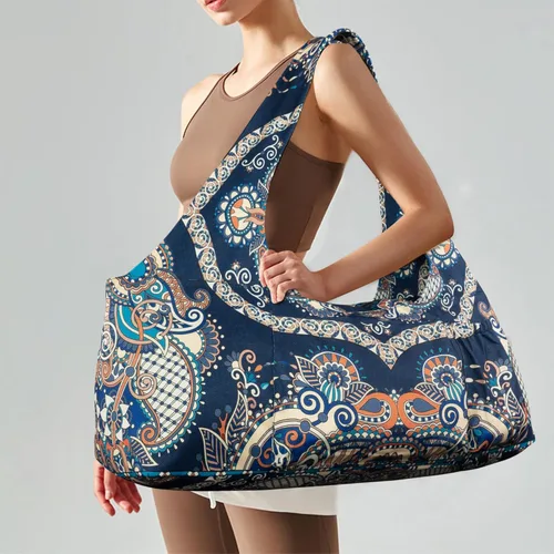 Miniatura 4 de Bolsa para esterilla de yoga – Bolsa de yoga grande con correa para esterilla de yoga, cremallera y bolsillos, bolsas de yoga y transportadores que