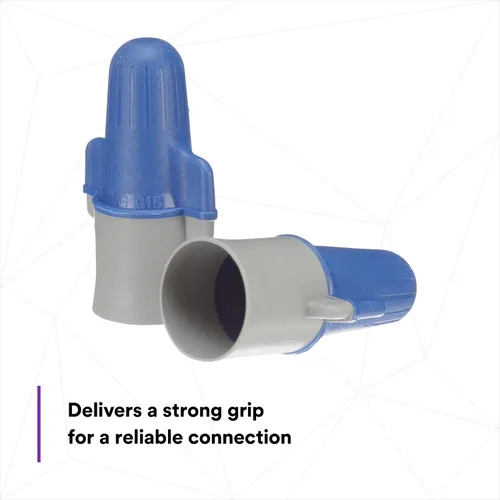 Miniatura 5 de 3M(TM) Performance Plus, conector de alambre B/G+JUG, azul/gris, 14-6 AWG (paquete x 250 unidades)