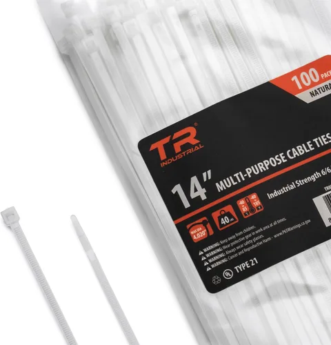 Miniatura 15 de Cable lazos multiuso TR Industrial TR88301 (100 piezas), 4 pulgadas, negro
