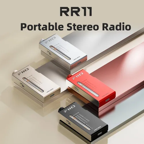 Miniatura 2 de FiiO RR11 Receptor de radio estéreo portátil HiFi FM con sintonización analógica PVR, efectos de sonido BASS+3D, 64MHz-108MHz