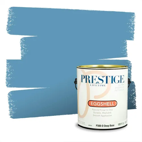 Miniatura 766 de Pintura Exterior + imprimación PRESTIGE, todo-en-uno, 1 galón, acabado mate, color comparable al Valspar* Royal Gray* VS151-Gris real