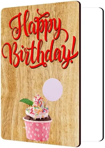 Miniatura 7 de Tarjeta de felicitación de madera de feliz cumpleaños, tarjetas de felicitación de madera, regalos para mujeres, hombres, niñas, niños, esposa
