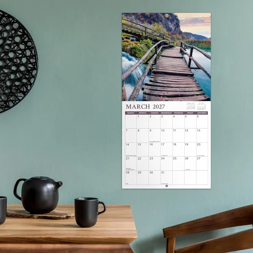 Miniatura 7 de Calendario de pared 2026-2027 - 2026-2027 - Calendario de pared de 18 meses de julio de 2026 a diciembre de 2027, 12 x 24 pulgadas (abierto)