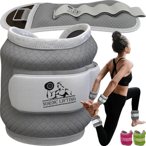 Pesas de tobillo/muñeca (1 par) para mujeres, hombres y niños, peso totalmente ajustable para brazos, manos y piernas, lo mejor para caminar, Gris