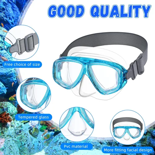 Miniatura 3 de Flutesan Gafas de natación para niños y jóvenes con cubierta para la nariz, correa elástica, máscara de buceo, natación, impermeable, gafas