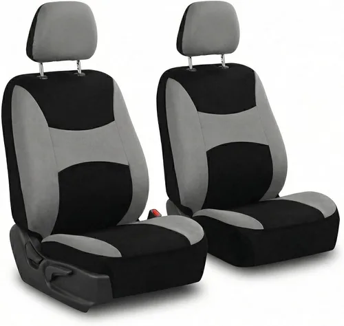 Miniatura 29 de Juego de funda para asiento bolsas de aire de tela negra ligera y fresca FH Group FH-FB030115-SEAT lista para separar; se ajusta a la mayoría de Rosa