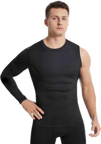 Miniatura 5 de New Compression Shirts for Men 12 Single Arm Long Sleeve Athletic Base Layer Undershirt Gear T Shirt for Workout Basketball