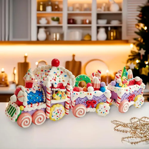 Miniatura 2 de Kurt Adler - Juego de tren de claydough (14,4 pulgadas)
