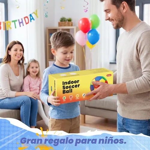 Miniatura 7 de HopeRock Pelota de Fútbol Blanda de Espuma para Interior Tamaño 4 para Niños para Tu Hogar, Ligera Segura y Divertida para Entrenamiento