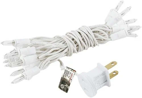 Miniatura 5 de Novelty Lights Mini cadena de luz transparente de 20 bombillas de 8.5 pies en cable blanco, luces incandescentes no conectables para botellas