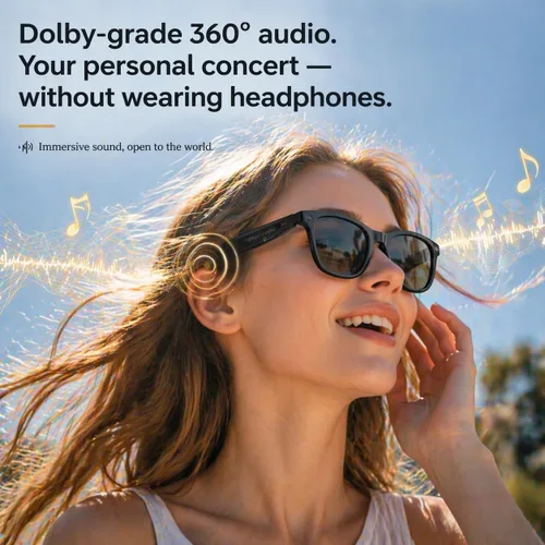 Miniatura 5 de Lentes inteligentes AI con gafas de cámara 4K de 8 MP, gafas de grabación de video 2026 1200P para mujeres y hombres, traducción en tiempo real