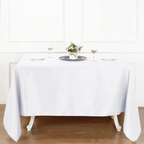 Miniatura 2 de Balsa Circle Mantel cuadrado negro de poliéster de alta calidad de 90 x 90 pulgadas, suministros de decoración de vajilla para bodas, fiestas