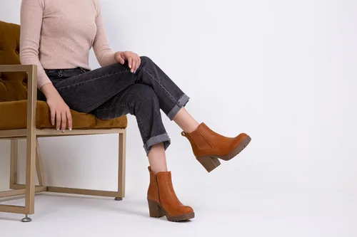Miniatura 2 de Vepose Botines de moda para mujer, tacón bajo grueso, plataforma Chelsea para mujer