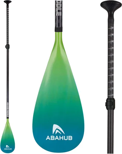 Miniatura 15 de Abahub Paletas de SUP de fibra de carbono, 1 sección de 3 secciones ajustables de 67 a 86 pulgadas, eje de fibra de carbono, remos ligeros para Eje