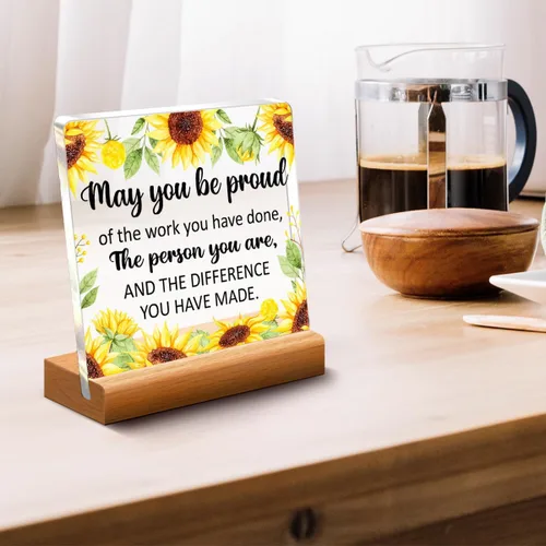 Miniatura 4 de Regalos de agradecimiento de jubilación para mujeres, regalo de mentor de entrenador, regalo de trabajador social, placa de oficina regalo